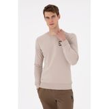 U.S. Polo Assn. Erkek Taş Sweatshirt 50293456-VR049, Gri