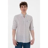 U.S. Polo Assn. Erkek Turuncu Uzun Kollu Gömlek 50299595-VR202 - Kavun