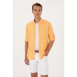 U.S. Polo Assn. Erkek Turuncu Uzun Kollu Gömlek 50299597-VR202 - Kavun