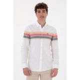 U.S. Polo Assn. Erkek Turuncu Uzun Kollu Gömlek 50300216-VR202 - Kavun