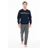 U.S Polo Assn. Erkek Uzun Kollu Bisiklet Yaka Gecelik, Lacivert, 3XL Beden