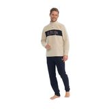 U.s. Polo Assn. Erkek Uzun Kollu Yakası Düğmeli Kışlık Pijama Takımı