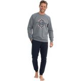 U.s. Polo Assn. Erkek Uzun Kollu Yuvarlak Yaka Eşofman Pijama Takımı S25818 - Antrasit