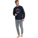 U.s. Polo Assn. Erkek Uzun Kollu Yuvarlak Yaka Eşofman Pijama Takımı S25818 - Lacivert - XL