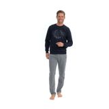 U.S. Polo Assn. Erkek Uzun Kollu Yuvarlak Yaka İki İplik Eşofman Pijama Takımı S25824