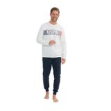 U.S. Polo Assn. Erkek Uzun Kollu Yuvarlak Yaka Penye Eşofman Pijama Takımı S25830