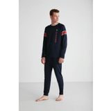 U.S. Polo Assn. Erkek Uzun Kollu Yuvarlak Yaka Pijama Takımı - LACİVERT S