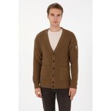U.S. Polo Assn. Erkek V Yaka Cepli Haki Triko Hırka 50314960-VR027
