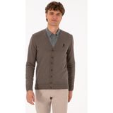 U.S. Polo Assn. Erkek Vizon Basic Triko Hırka 50313702-VR052 - M