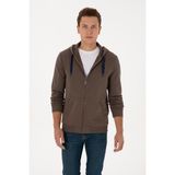 U.s. Polo Assn. Erkek Vizon Hırka (Örme) 50307765-VR052 - XL