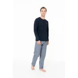 U.s. Polo Assn. Erkek Yaka Patlı Rahat Lacivert Pijama Takımı - Lacivert - Arsno18u98t7-Slac