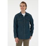 U.S. Polo Assn. Erkek Yeşil Jean Gömlek 50289470-DN0030
