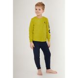 U.S. Polo Assn. Excellent Yeşil Erkek Çocuk Uzun Kol Pijama Takım - Fıstık - 5 - 6 Yaş