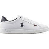 U.S. Polo Assn. Franco Beyaz Renk Erkek Sneaker Düz Taban Deri Malzemeden Yapılmış
