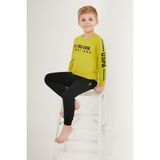 U.S. Polo Assn. Funny Yeşil Erkek Çocuk Uzun Kol Pijama Takım - Fıstık - 10 - 11 Yaş