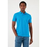 U.S. Polo Assn. G081SZ0111794832 Saks Logolu % 100 Pamuk Regular Fit Polo Yaka Erkek Tişört