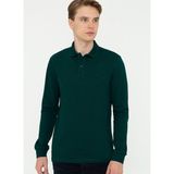 U.S. Polo Assn. GTP01SK21 Polo Yaka Yeşil Erkek Sweatshirt