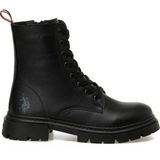 U.s. Polo Assn. Halles 5pr Siyah Kadın Bot Trend Moda ile Şık Görünüm Sunan PU Dış Materyal