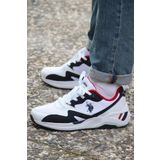 U.s.polo Assn.husky 4Fx Beyaz Lacı Kırmızı Comfort Casual Spor Ayakkabısı