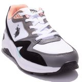 U.s Polo Assn Husky Fx Beyaz Siyah Ortopedik Gunluk Kadin Spor Ayakkabi