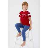 U.s. Polo Assn Intense Kırmızı Erkek Çocuk Kısa Kol Pijama Takım - 10 - 11 Yaş