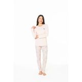 U.s. Polo Assn. Kadın %100 Pamuklu Yıldız Desenli Düğmeli Pijama Takımı Somon - Somon - Arsno20g16r1-Csom