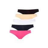 U.s. Polo Assn. Kadın 5'Li Kıl Lastikli Slip (Lacivert-Fuşya-Ten-Beyaz-Siyah)