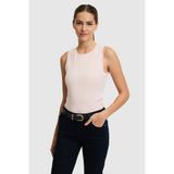 U.S. Polo Assn. Kadın Açık Bisiklet Yaka Basic Tişört 50323534-VR078 - Açık Pembe - 3XL