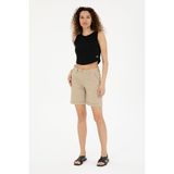 U.S. Polo Assn. Kadın Açık Haki Dokuma Şort 50281722-VR183 - 36
