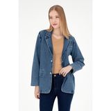 U.s. Polo Assn. Kadın Açık Mavi Gömlek Jean 50291133-DN0021 - 36 - Light Blue
