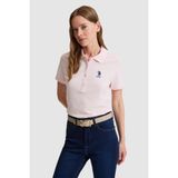 U.S. Polo Assn. Kadın Açık Pembe Polo Yaka Basic Tişört 50326475-VR078