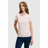 U.S. Polo Assn. Kadın Açık Pembe Polo Yaka Düğme Detaylı Basic Tişört 50323461-VR078