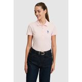 U.S. Polo Assn. Kadın Açık Polo Yaka Basic Tişört 50321798-VR078 - Açık Pembe