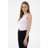 U.S. Polo Assn. Kadın Beyaz Kolsuz Bisiklet Yaka Basic Tişört 50300904-vr013