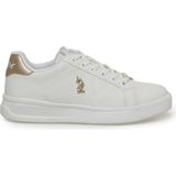 U.S. Polo Assn. Kadın Beyaz Sneaker Spor Ayakkabı Düz Tabanlı Konforlu Malzeme