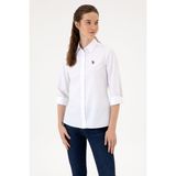 U.S. Polo Assn. Kadın Beyaz Uzun Kollu Basic Gömlek 50316711-VR013 - 36