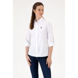 U.S. Polo Assn. Kadın Beyaz Uzun Kollu Basic Gömlek 50316711-VR013