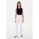 U.S. Polo Assn. Kadın Beyaz Yüksek Bel İspanyol Paça Tayt 50300722-VR013 - XS