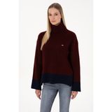 U.S. Polo Assn. Kadın Bordo Boğazlı Salaş Kazak 50308924-VR177 - XS