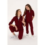 U.S. Polo Assn. Kadın Bordo Fermuarlı Dik Yaka Polar Sweatshirt 50316729-VR014