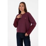 U.S. Polo Assn. Kadın Bordo Gömlek Detaylı Bisiklet Yaka Sweatshirt 50315303-VR177