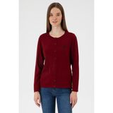 U.S. Polo Assn. Kadın Bordo Hırka (Triko) 50313624-VR014