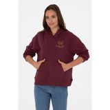 U.S. Polo Assn. Kadın Bordo Kapüşonlu Sweatshirt 50307796-VR177 - Plum Perfect - XL