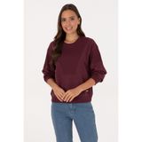 U.S. Polo Assn. Kadın Bordo Pamuklu Bisiklet Yaka Sweatshirt 50314170-VR177