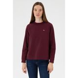 U.S. Polo Assn. Kadın Bordo Regular Bisiklet Yaka Basic Sweatshırt 50313610-VR177 - Plum Perfect