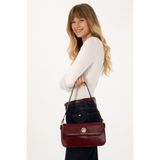 U.S. Polo Assn. Kadın Bordo Rugan Kol Çantası 50317814-VR014