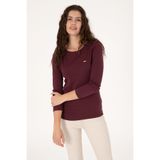 U.S. Polo Assn. Kadın Bordo Slim Bisiklet Yaka Basic Sweatshırt 50315419-VR177