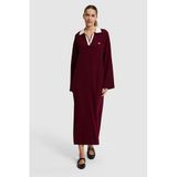 U.S. Polo Assn. Kadın Bordo Triko Elbise 50314769-VR014