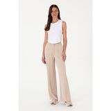 U.S. Polo Assn. Kadın Camel Modal Karışımlı Loose Fit Örme Pantolon 50300762-VR015 - XL - Camel - Altın