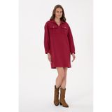 U.s. Polo Assn. Kadın Elbise Örme 50318191-vr104 Koyu Frambuaz/dark Raspberry